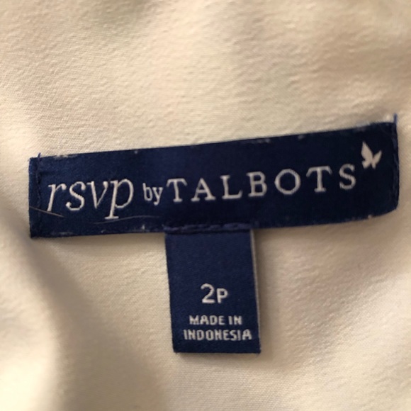 Talbots RSVP Collection NWOT Print Sheath dress sheer sophistication size 2P - Picture 3 of 4